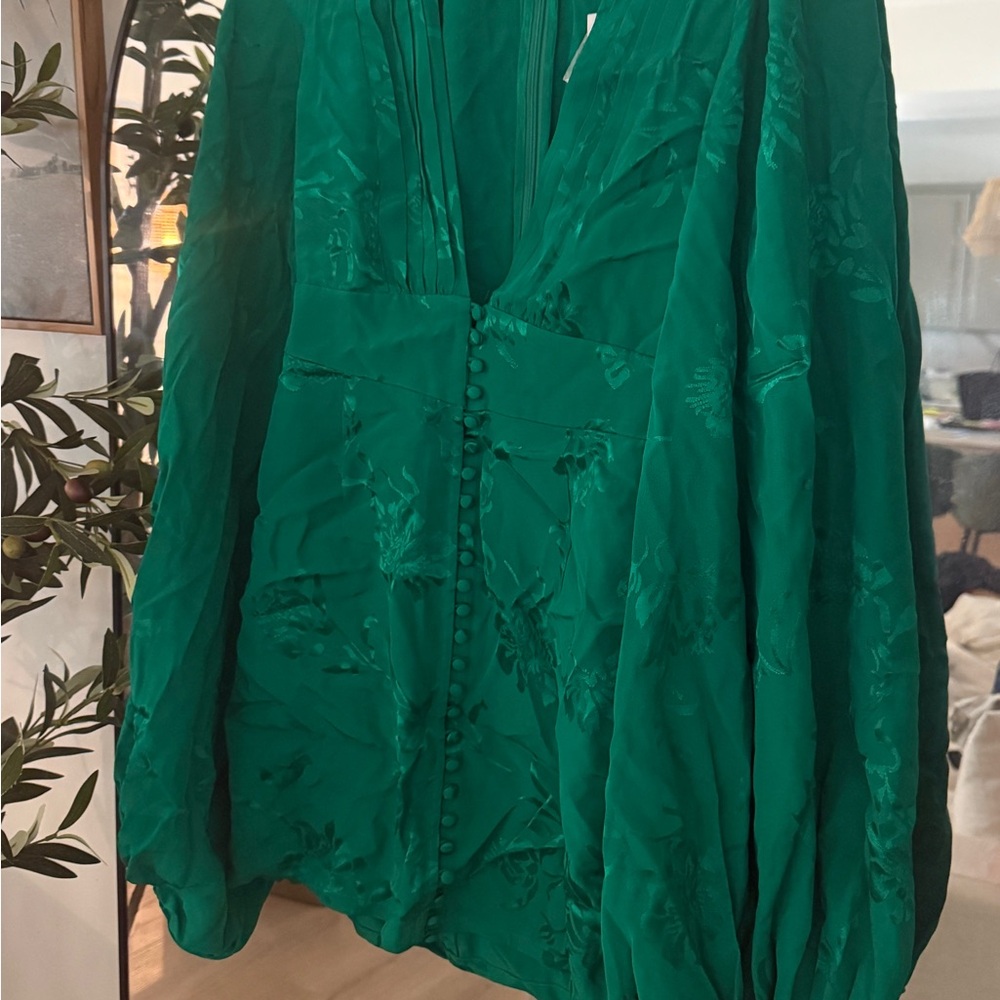 Rat & Boa Isabella  Green Long Sleeve Dress - Picture 4 of 6